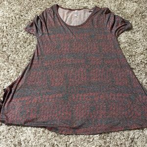 Pink and Grey Flowy Shirt